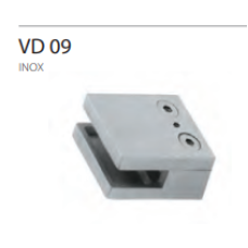SUPORTE DE VIDRO VD09 INOX